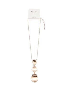3/$20 NWT | Gold Long Sculptural Triple Pendant Snake Chain Necklace 38"